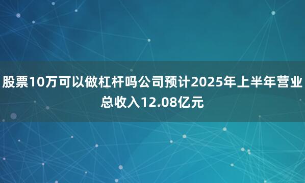 股票10万可以做杠杆吗公司预计2025年上半年营业总收入12.08亿元