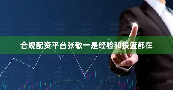 合规配资平台张敬一是经验和投篮都在